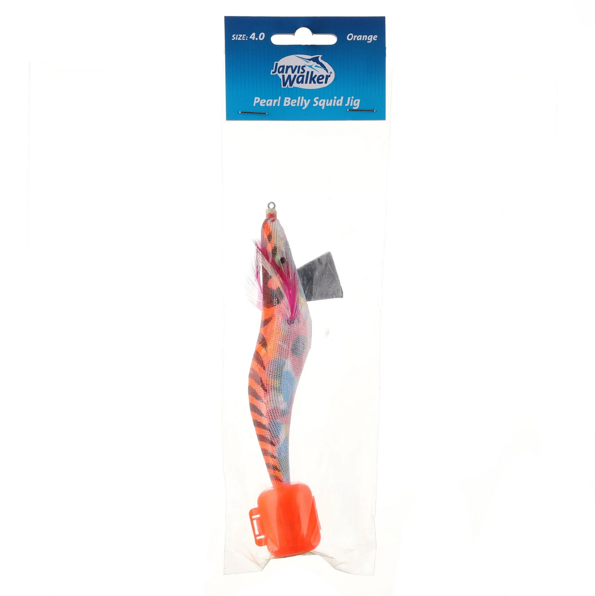 Jarvis Walker Pearl Belly 4.0 Squid Jig Lure [cl:orange]