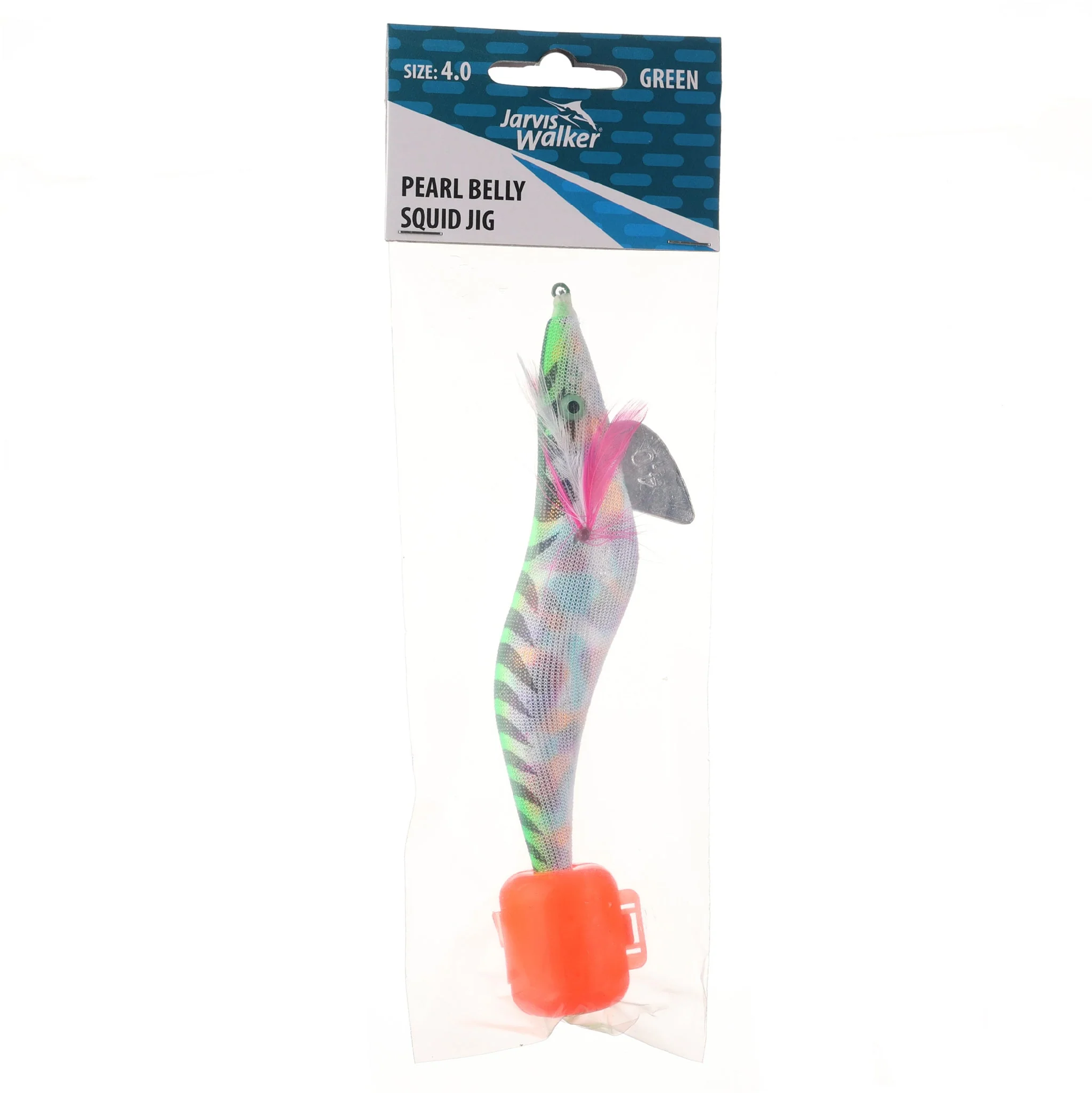 Jarvis Walker Pearl Belly 4.0 Squid Jig Lure [cl:green]