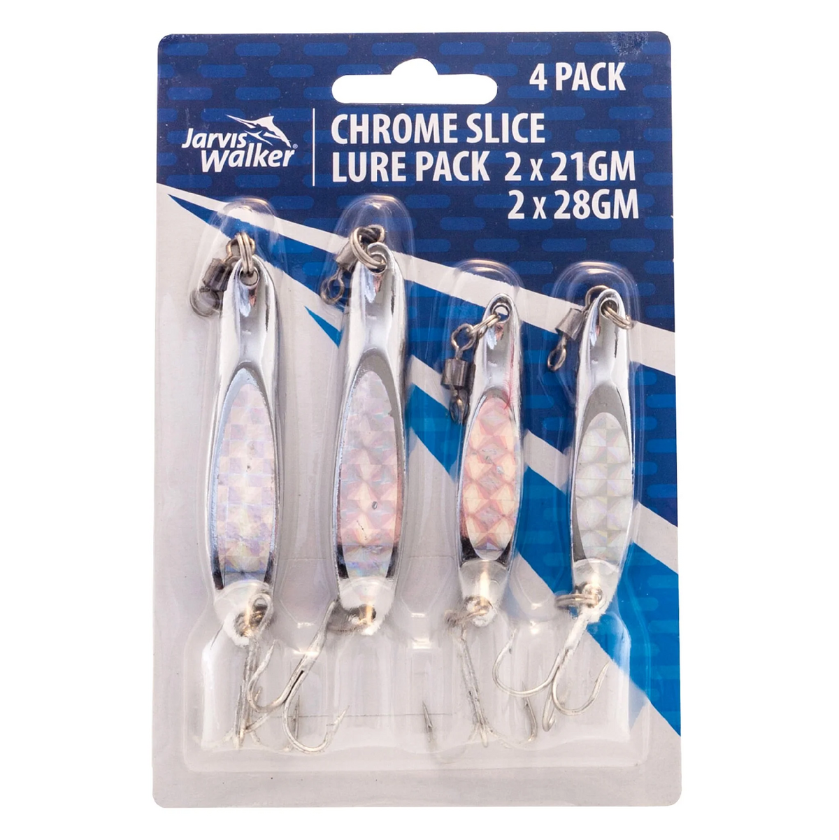 Jarvis Walker Chrome Slice Metal Lure Pack