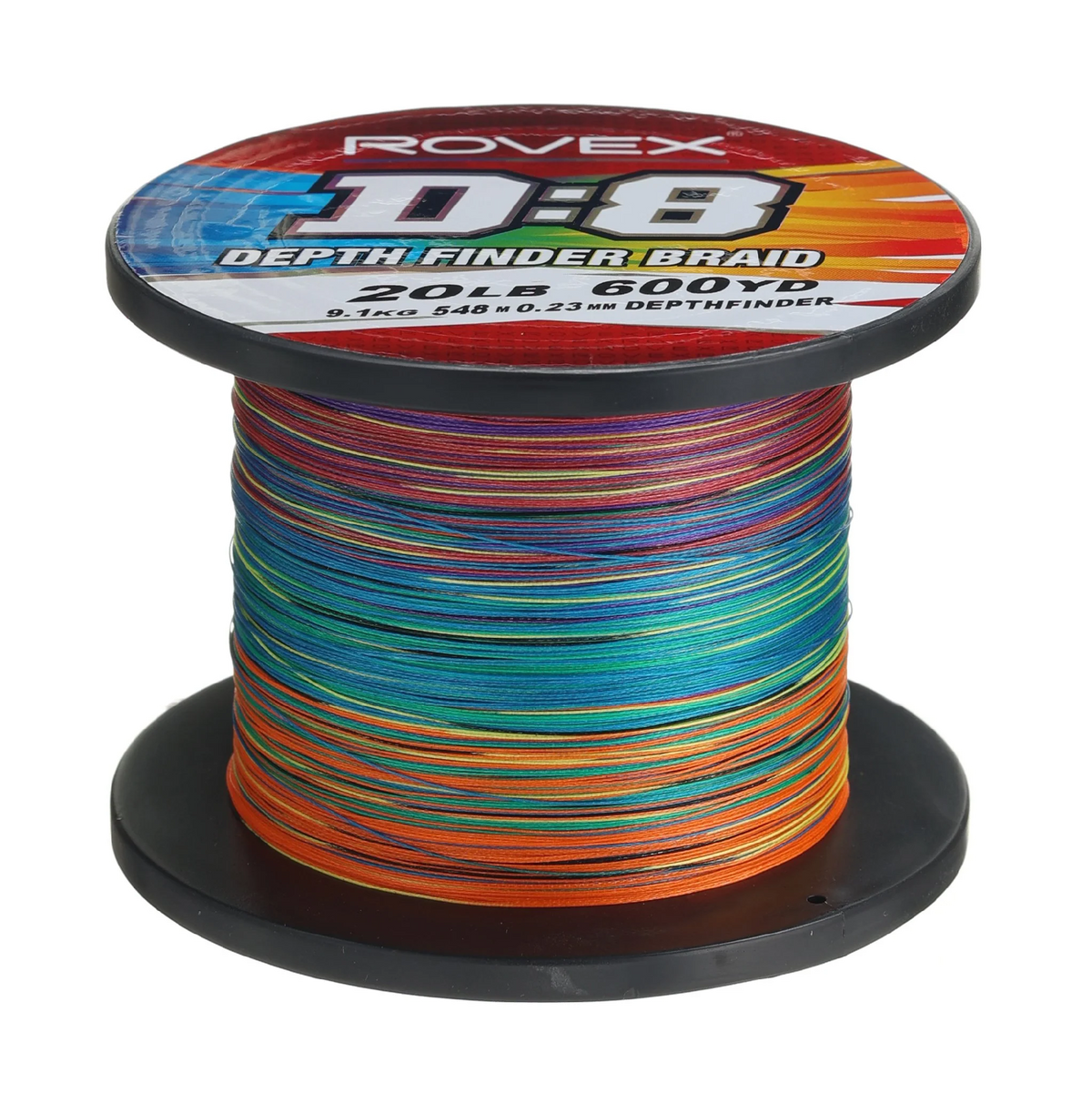 Rovex D8 Depth Finder Braided Fishing Line Multi Colour 600yds