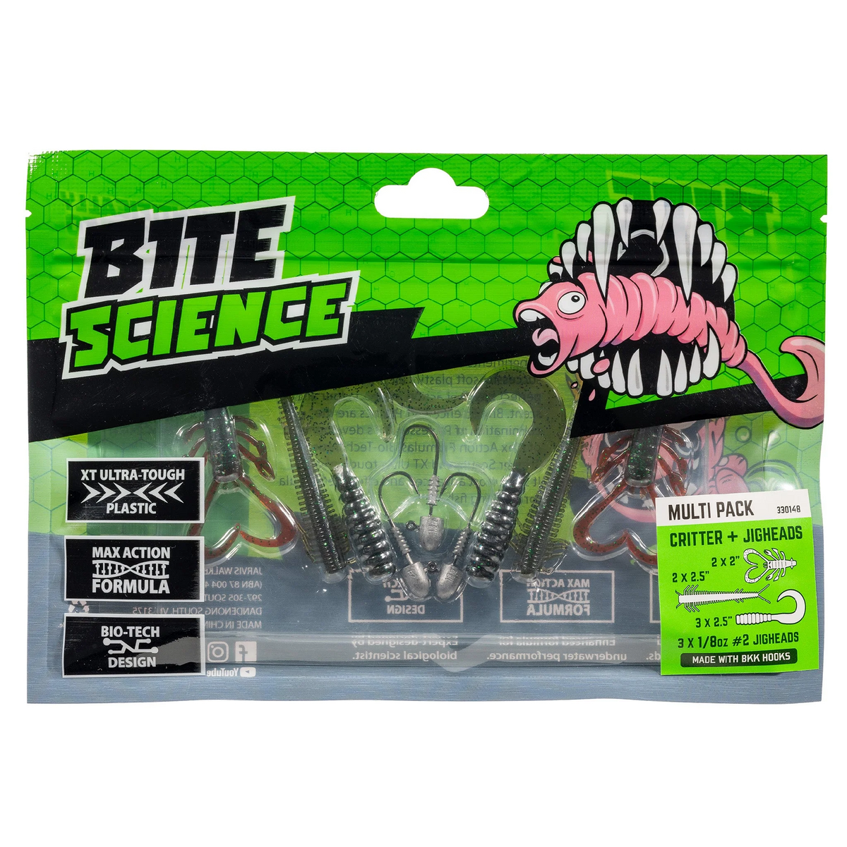 Bite Science Multi Pack Critter Soft Plastic Lures &amp; Jigheads