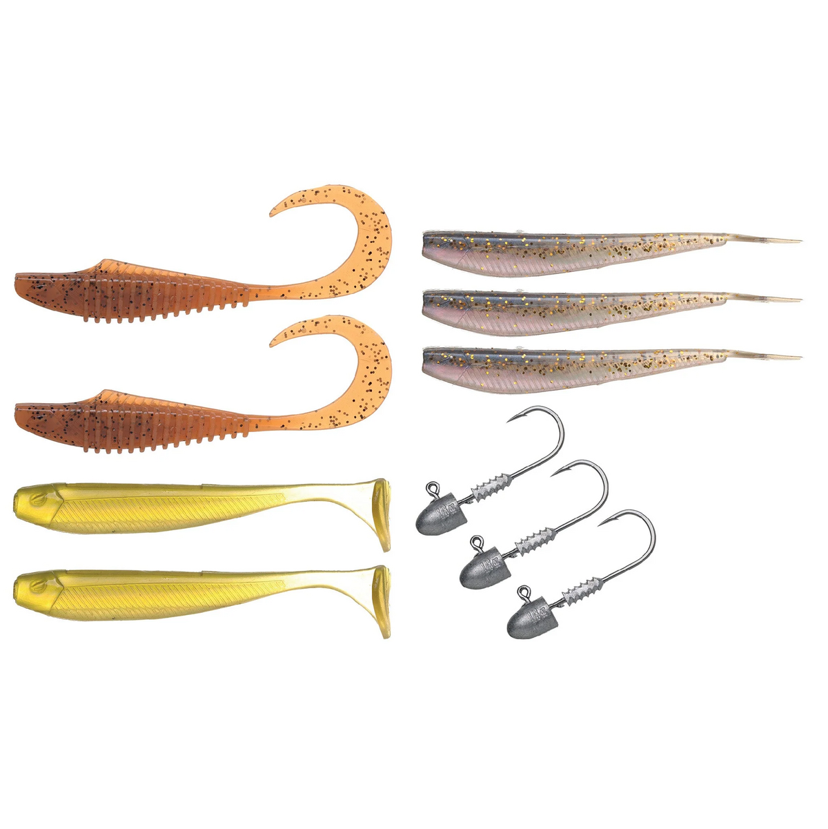 Bite Science Multi Pack Minnow Soft Plastic Lures &amp; Jigheads