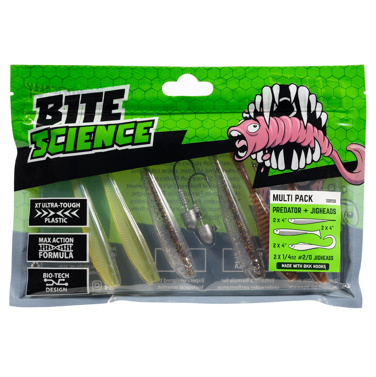 Bite Science Multi Pack Predator Soft Plastics Lures &amp; Jigheads