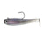 Bite Science Thump Shad 4" Rigged Soft Plastic Lure [cl:uv Purple Pearl]