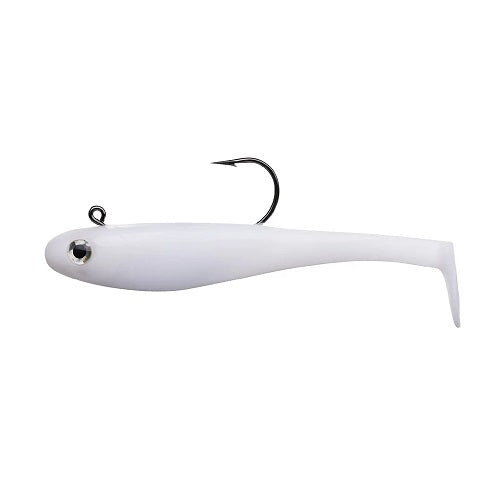 Bite Science Thump Shad 5&quot; Rigged Soft Plastic Lure [cl:glow White]