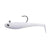 Bite Science Thump Shad 5" Rigged Soft Plastic Lure [cl:glow White]