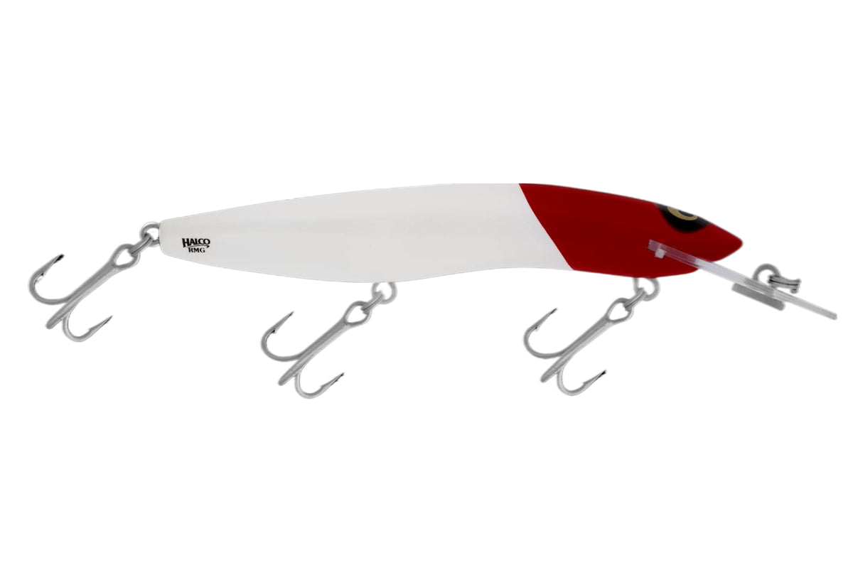 Halco Rmg Scorpion 125std 20g Deep Diver Hard Body Lure [cl:white Redhead]