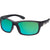 Mako Edge Polarised Sunglasses G2h5 (rose Lens Green Mirror Matt Black)