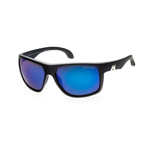 Mako Mavericks Polarised Sunglasses G1hr6 (brown Lens Blue Mirror Matt Black)