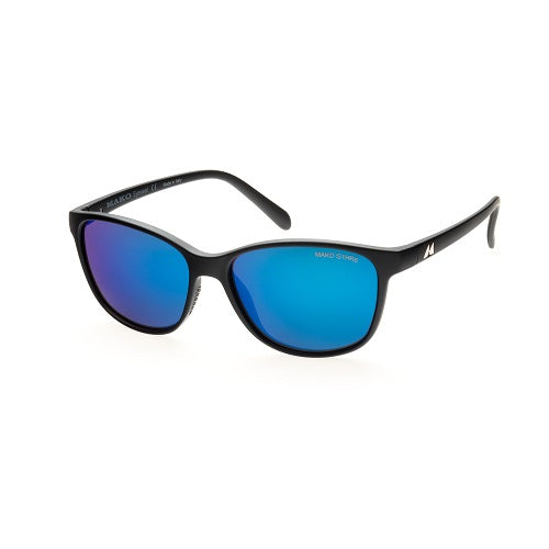 Mako Islands Ii Polarised Sunglasses G1hr6 (brown Lens Blue Mirror Matt Black)