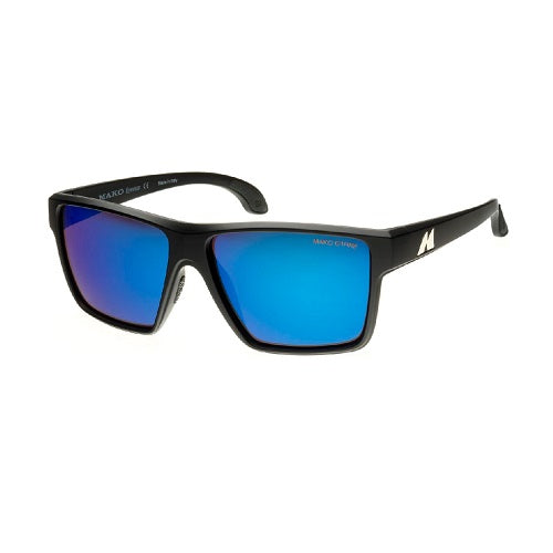 Mako Cast Polarised Sunglasses G1hr6 (brown Lens Blue Mirror Matt Black)