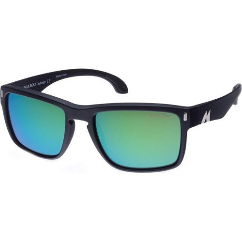 Mako Gt Polarised Sunglasses G2h5 (rose Lens Green Mirror Matt Black)