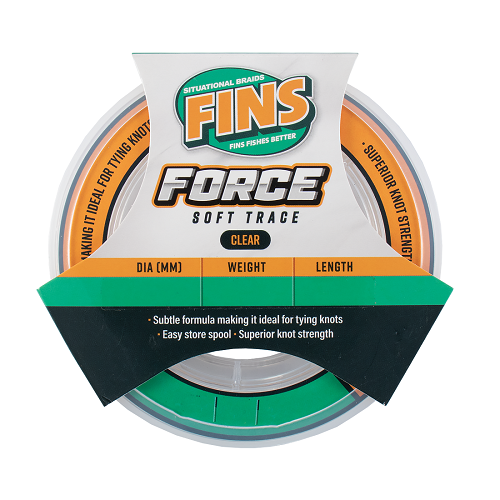 Fins Force Soft Trace Monofilament Fishing Leader 50m &gt;&lt; [sz:20lb]