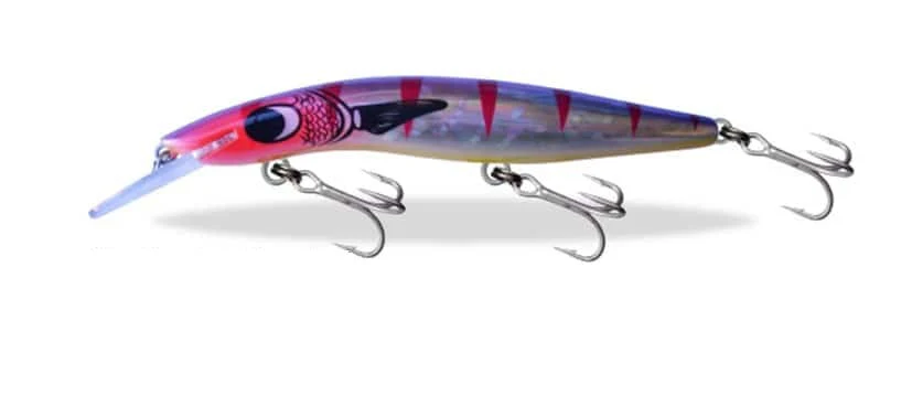 Classic Barra 120m +10 23g Hard Body Lure [cl:purple Mullet Dazzler]