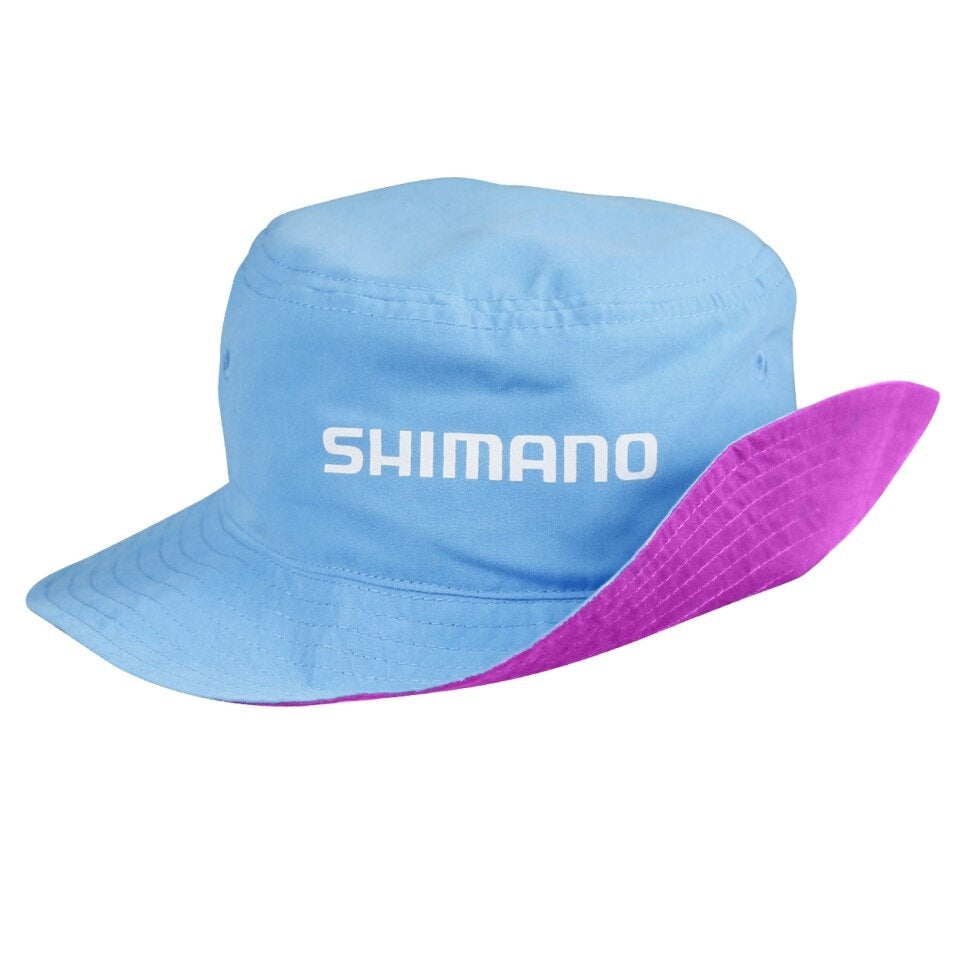 Shimano Kids Reversible Bucket Hat Pink/cyan