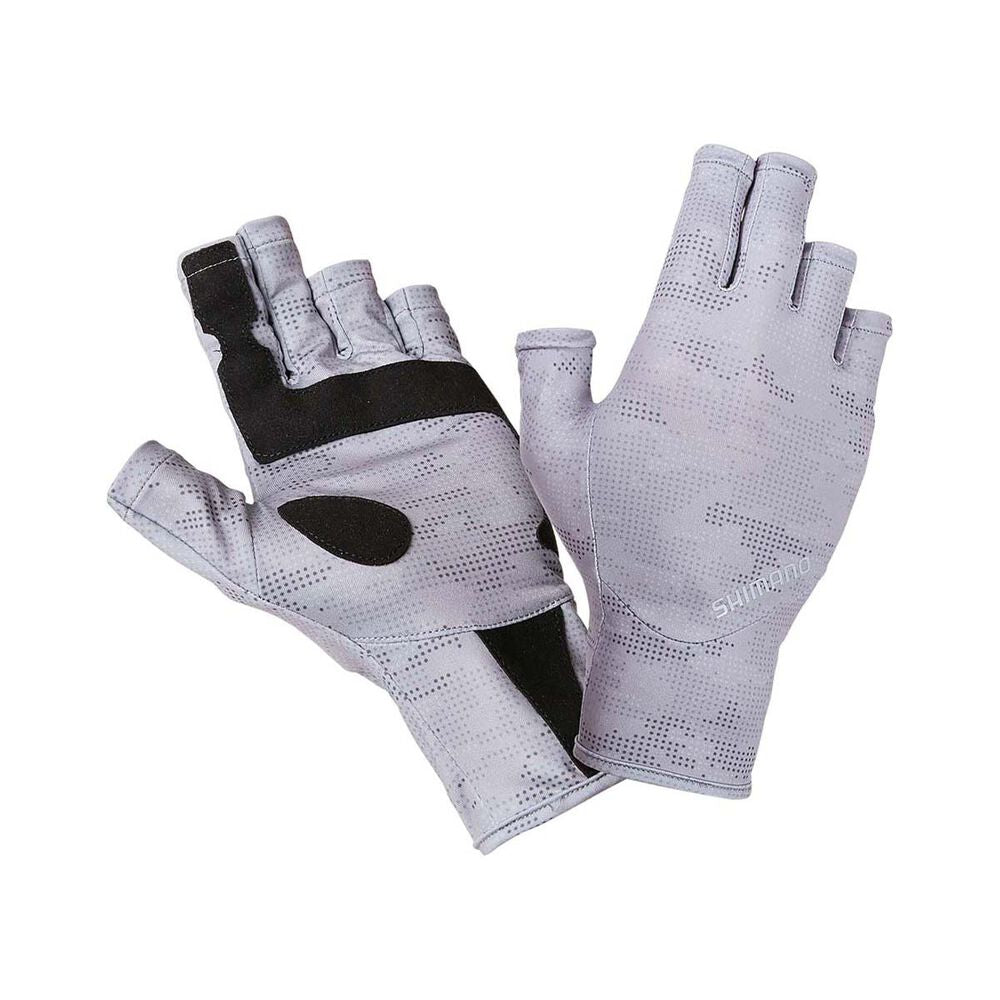 Shimano Sun Gloves Grey Dot Camo [sz:l]