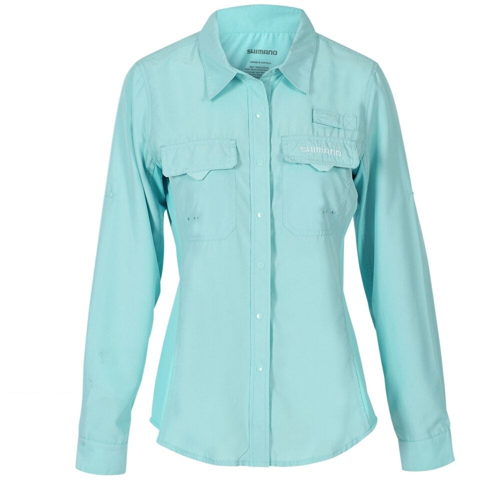 Shimano Vented Ladies Shirt Aqua [sz:10]