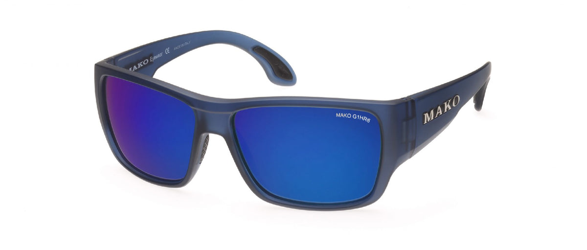 Mako Covert Brown Lens Blue Mirror Polarised Sunglasses G1hr6 (matt Black)