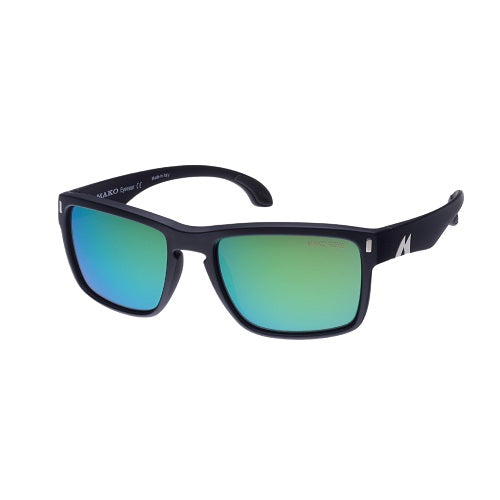 Mako Gt Polarised Sunglasses G2h5 (rose Lens Green Mirror Matt Black)