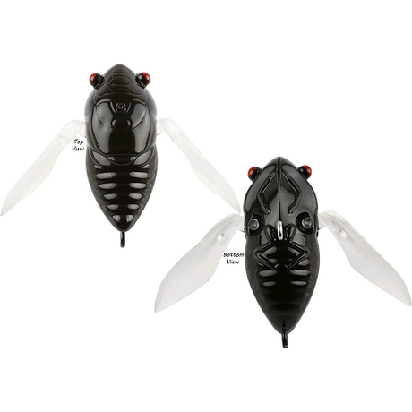 Atomic Hardz Cicada 35mm Surface Lure [cl:midnight Black]