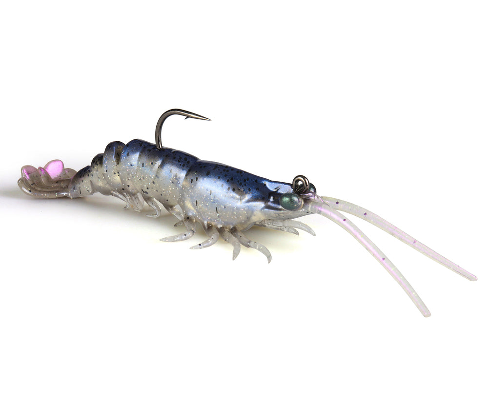 Zman Prawnz Elite 3.5" Pre-rigged Soft Plastic Lure [cl:white Prawn]