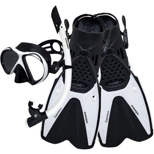 Ocean Pro Esperance Mask, Snorkel And Fins Set White [sz:s-m(4.5-8.5)]