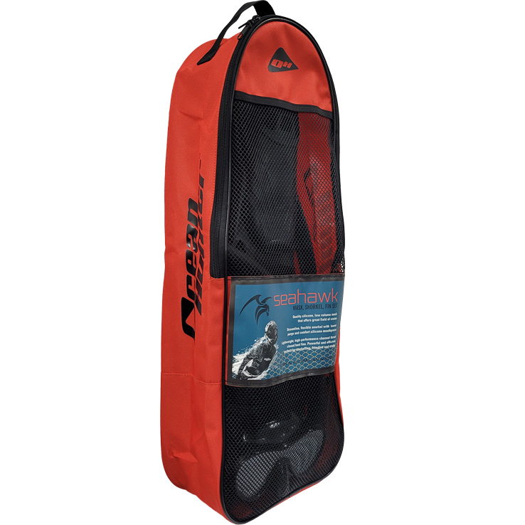 Ocean Hunter Seahawk Mask, Snorkel And Fins Set Black