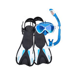 Ocean Pro Woolamai Junior Mask, Snorkel And Fins Set [cl & Sz:ocean Blue L/xl]