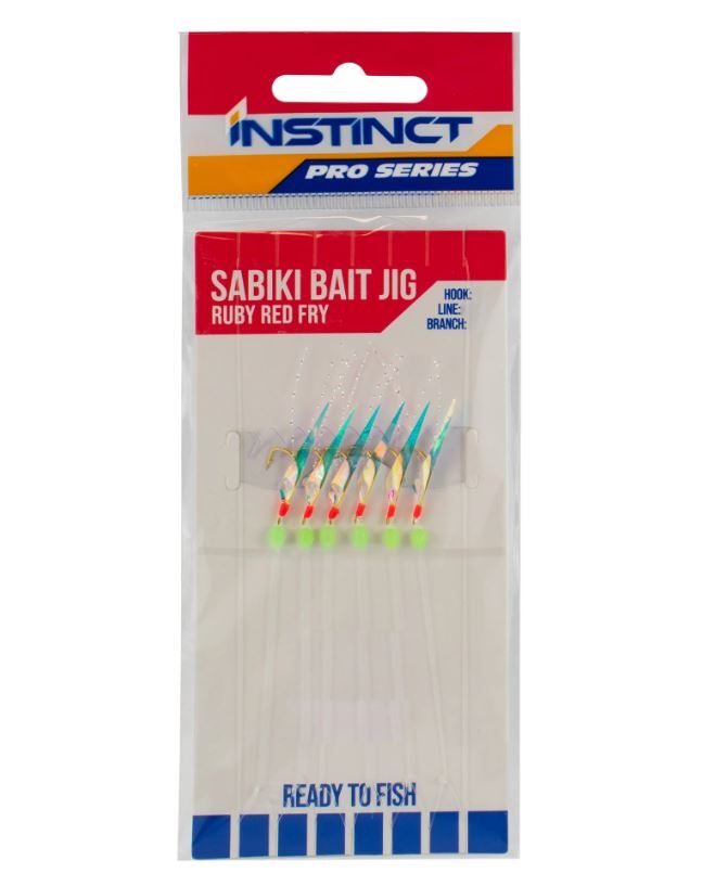 Instinct Pro Sabiki Bait Jig Red Fry Sz 8 >
