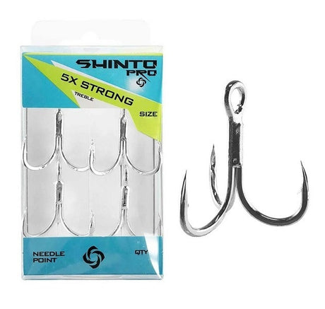 Shinto Pro 5x Strong Treble Hooks [sz:1/0 - 5pk]