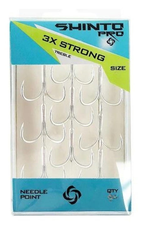 Shinto Pro 3x Strong Treble Hooks [sz:4 - 11pk]