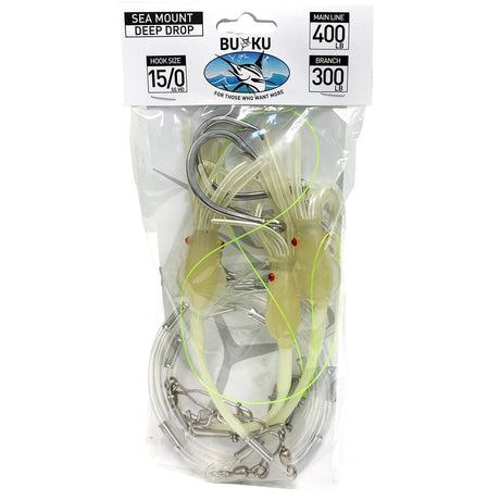 Buku Sea Mount Deep Drop Pre-made Rigs 15/0 Green 400lb-300lb