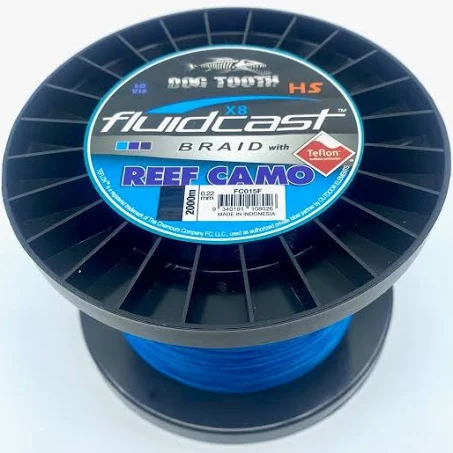 Dog Tooth Fluidcast X8 Braided Fishing Line Reef Camo 2000m