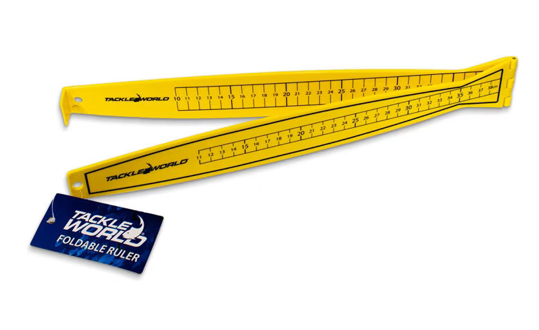 Tackle World Foldable Plastic Ruler Yellow