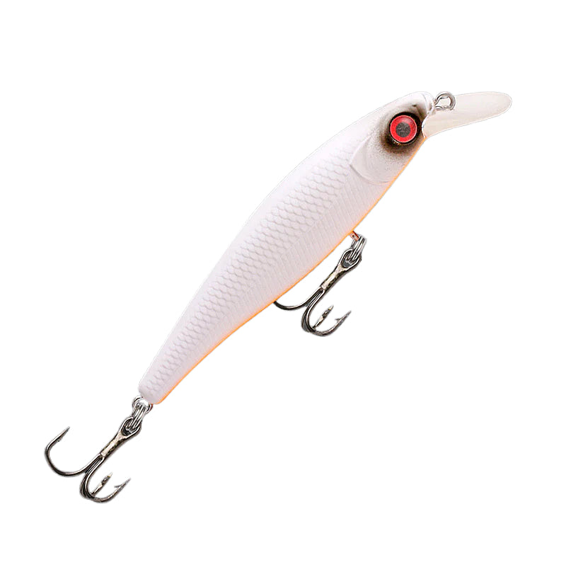 Fishcraft Jerkman 85mm 10g Jerkbait Hard Body Lure [cl:white Widow]