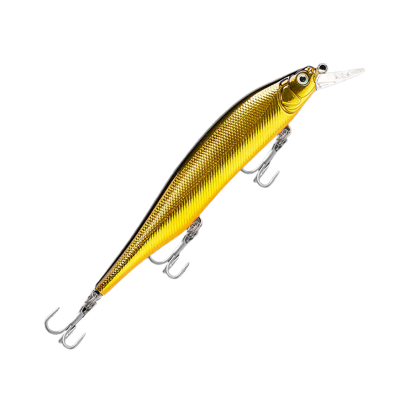 Fishcraft Slim Shady 115mm 14.6g Shallow Diver Hard Body Lure [cl:black & Gold]