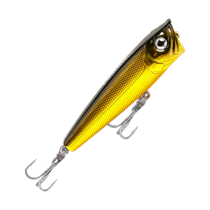 Fishcraft Snoop Pop 80mm 12g Popper Lure [cl:black/gold]