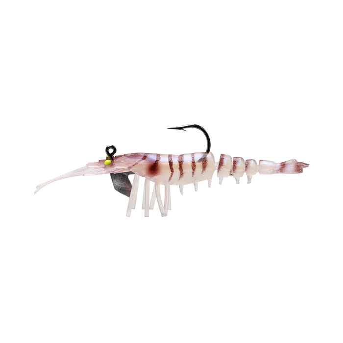 Samaki Live Shrimp 70mm Soft Plastic Lure [cl:tiger Pearl - 2pk]