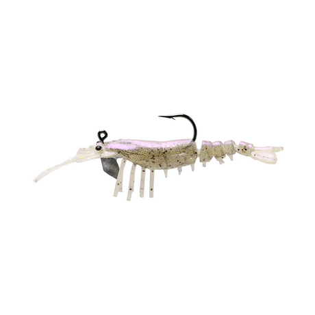 Samaki Live Shrimp 70mm Soft Plastic Lure [cl:pearl Prawn - 2pk]