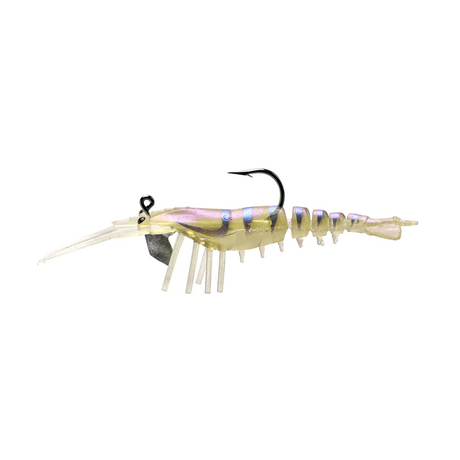 Samaki Live Shrimp 70mm Soft Plastic Lure [cl:pearl Shrimp - 2pk]