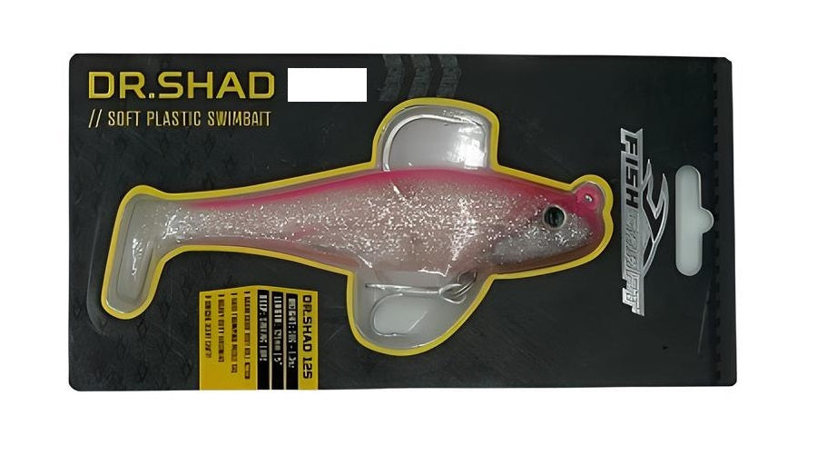 Fishcraft Dr Shad 100mm 20g Soft Plastic Swimbait Lure [cl:pink Frosting]