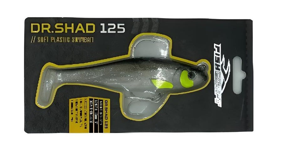 Fishcraft Dr Shad 125mm 38g Soft Plastic Swimbait Lure [cl:silver Shad]