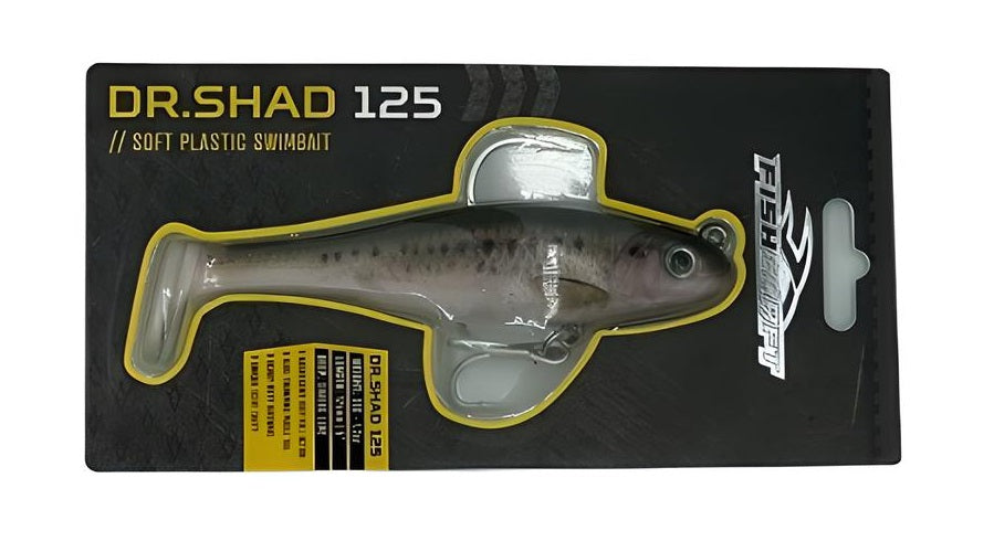 Fishcraft Dr Shad 125mm 38g Soft Plastic Swimbait Lure [cl:olive Shad]