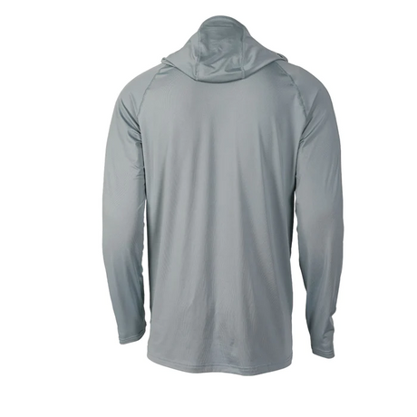 Samaki Clean Cut Long Sleeve Hooded Shirt Silver [sz:l]