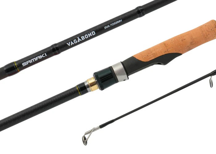 Samaki Vagabond Travel Spinning Rod [sz:7&#39;/4-8lb/5pc/705sl]