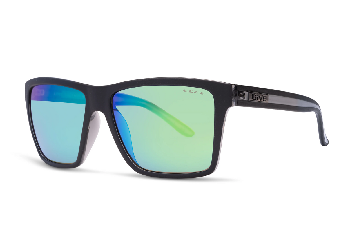 Liive Bazza Mirror Sunglasses Matt Black/xtal Black