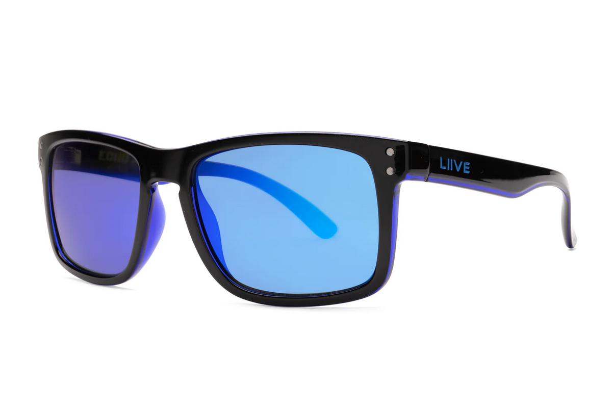 Liive X Echo X Mirror Polarised Sunglasses (matt Black Blue)