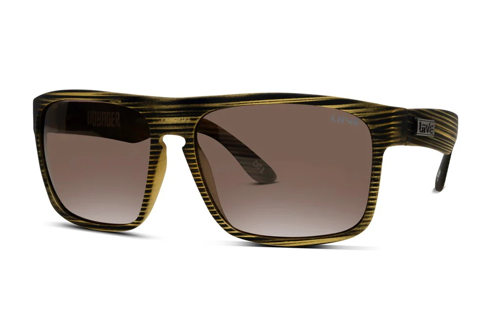 Liive Voyager Polarised Sunglasses (brown Stripe) &gt;