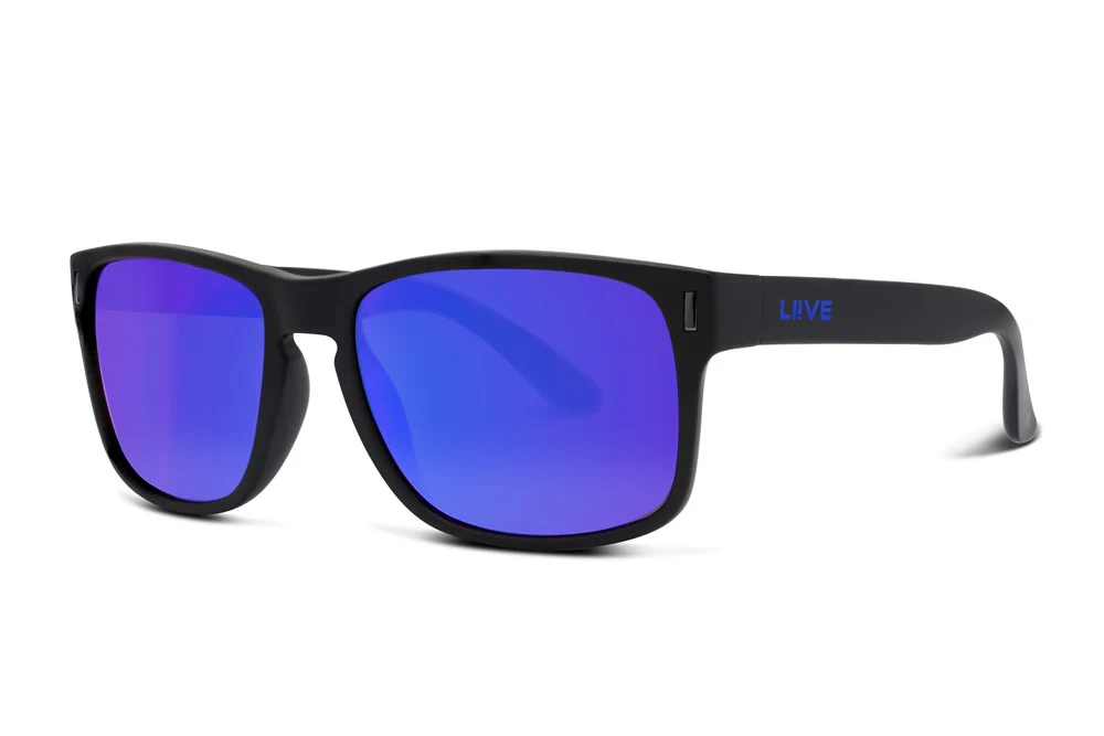 Liive X Wolf X Mirror Polarised Sunglasses (matt Black Blue)