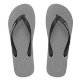 Boomerangz Regular Mens Thongs Grey/black + (black Straps) [sz:7/8]